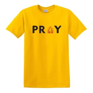 PRAY 2Men’s Christian Graphic T-Shirt – Pray 2.0 | Premium Cotton Streetwear | Yellow | Made in Ghana