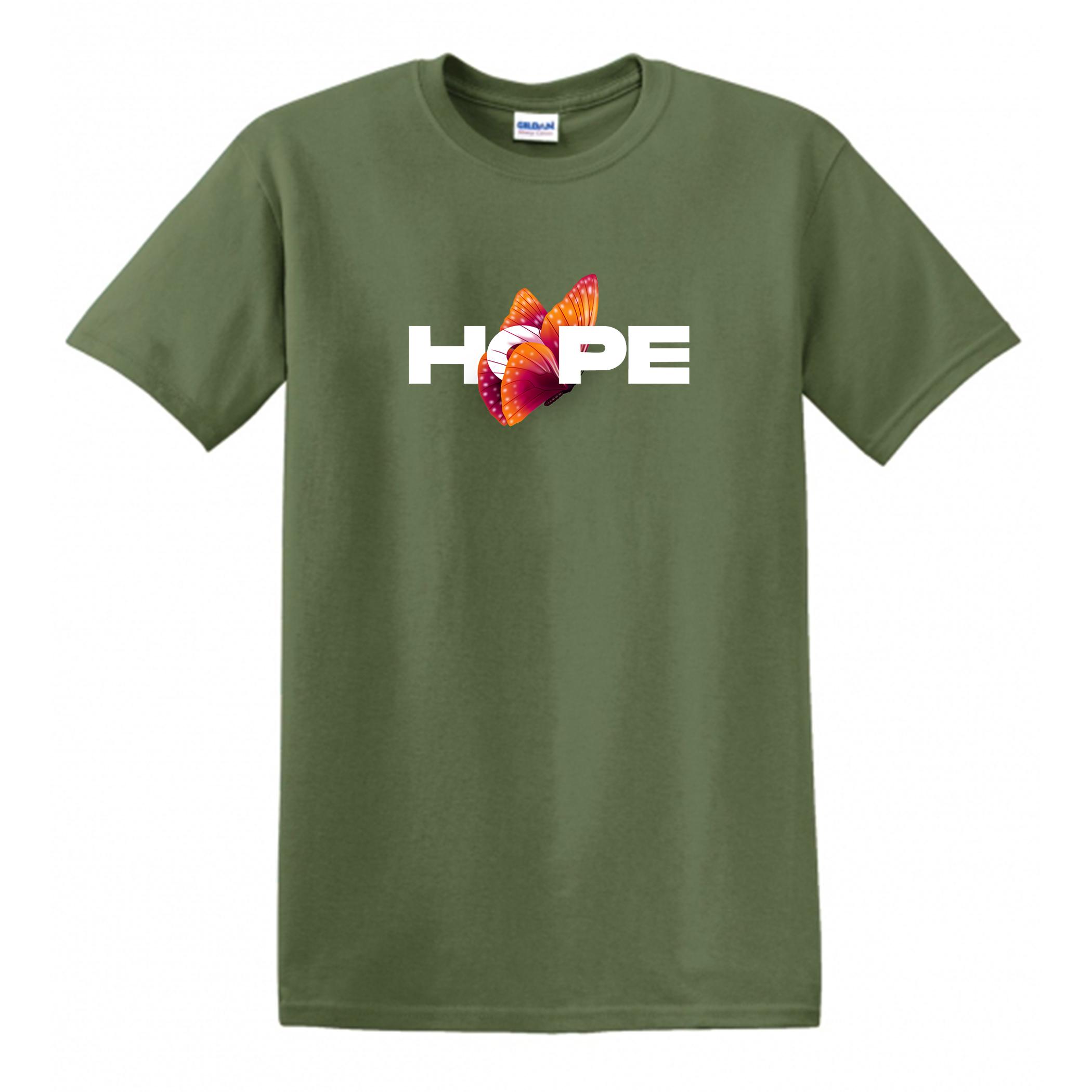 HOPE Short Sleeve T-Shirt -Army Green